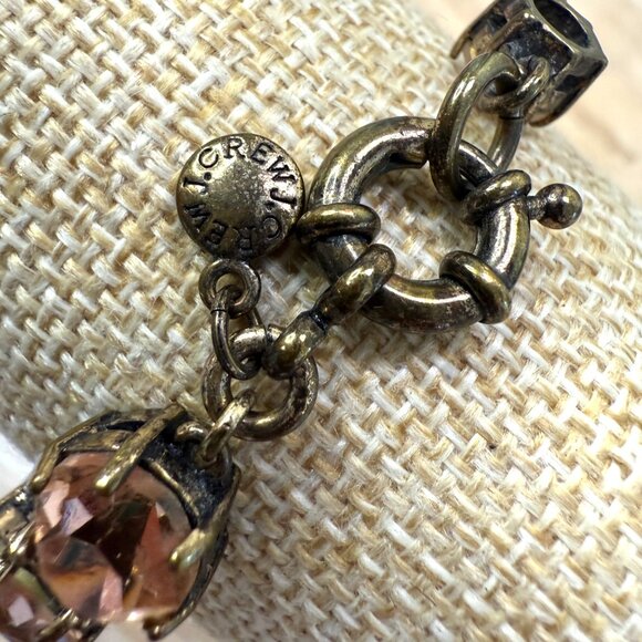 J.Crew Vintage-Inspired Gold-Tone Bracelet With Amber Crystal Accents - Picture 3 of 8